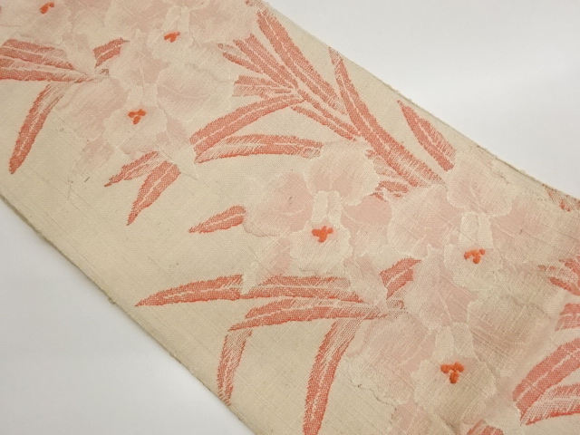JAPANESE NAGOYA OBI / TSUMUGI / WOVEN FLOWER